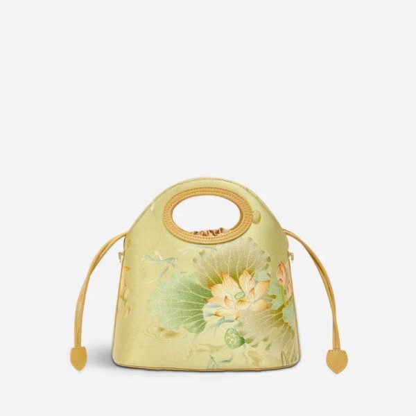 01_Printed_Jacquard_Lotus_Green_Drawstring_Bucket_Bag_LD120670 01_Printed_Jacquard_Lotus_Green_Drawstring_Bucket_Bag_LD120670
