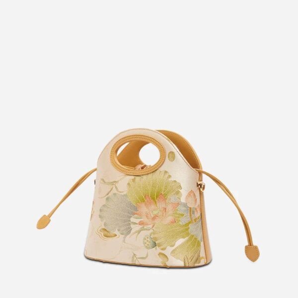 02_Printed_Jacquard_Lotus_Khaki_Drawstring_Bucket_Bag_LD120670 02_Printed_Jacquard_Lotus_Khaki_Drawstring_Bucket_Bag_LD120670
