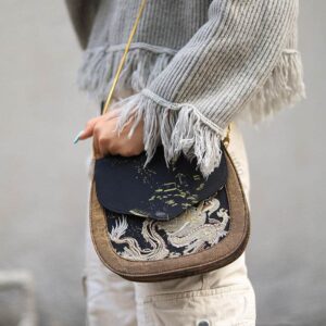 1_GD1206_Ultra-Light_Saddle_Loong_Embroidery_Bag_Recycled_Fabric_with_Hualuo_Silk_216g
