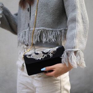 1_GD1207_Ultra-Light_Clutch_Loong_Embroidery_Black_Bag_Recycled_Fabric_154g