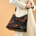 1_Xiangyunsha_Silk_Leather_Printed_Persimmon_Shoulder_Bag_YS220679