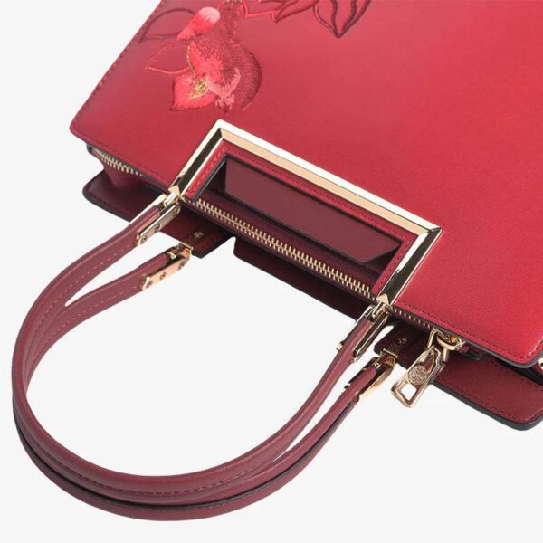 26_2_Sinocultural_Embroidery_Leather_Red_Tote_Bag_Magnolia_Women_s_Handbag 26_2_Sinocultural_Embroidery_Leather_Red_Tote_Bag_Magnolia_Women_s_Handbag