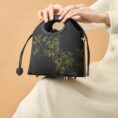 2_Xiangyunsha_Silk_Bamboo_Black_Drawstring_Bucket_Bag_YS120670