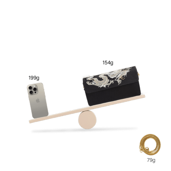 80_GD1207_Ultra-Light_Clutch_Loong_Embroidery_Black_Bag_Recycled_Fabric_154g 80_GD1207_Ultra-Light_Clutch_Loong_Embroidery_Black_Bag_Recycled_Fabric_154g