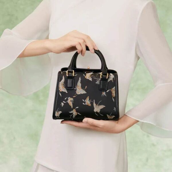 BrocadeJacquardChicBostonBagButterflyDesignJD170615-1_3 BrocadeJacquardChicBostonBagButterflyDesignJD170615-1_3