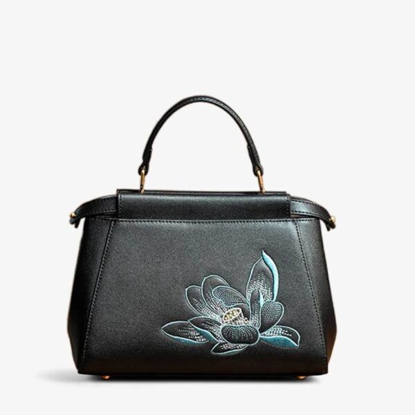 Embroidery_Leather_Black_Lotus_Handbag_-_SinoCultural-2470440 Embroidery_Leather_Black_Lotus_Handbag_-_SinoCultural-2470440