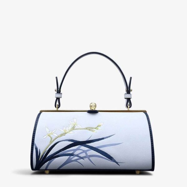 Embroidery_Leather_Blue_Orchid_Cylinder_Chain_Barrel_Bag_-_SinoCultural-2470665 Embroidery_Leather_Blue_Orchid_Cylinder_Chain_Barrel_Bag_-_SinoCultural-2470665
