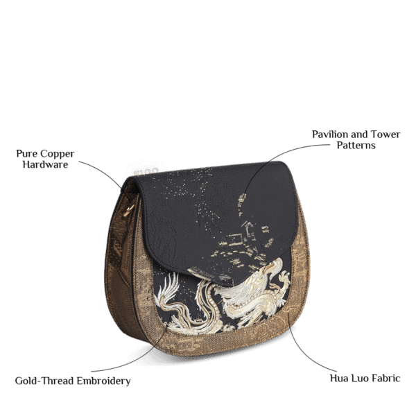 GD1206_GD1206_Ultra-Light_Saddle_Loong_Embroidery_Bag_Recycled_Fabric_with_Hualuo_Silk_216g GD1206_GD1206_Ultra-Light_Saddle_Loong_Embroidery_Bag_Recycled_Fabric_with_Hualuo_Silk_216g