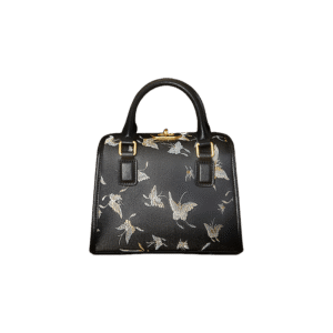 Brocade Boston Black Bag Butterfly Designer Women Handbag