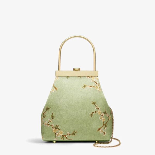 Mulberry_絲質奢華淺綠色_Kiss_Lock_手拿包_-_SinoCultural-2481819 Mulberry_Silk_Luxury_Light_Green_Kiss_Lock_Clutch_Bag_-_SinoCultural-2481819