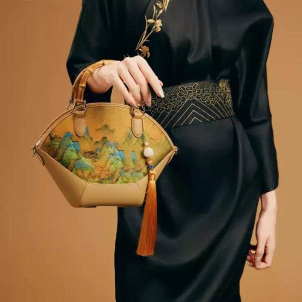 O1_Chinese_Painting_Xiangyunsha_Silk_Tote_Bag_Designer_Handbag O1_Chinese_Painting_Xiangyunsha_Silk_Tote_Bag_Designer_Handbag