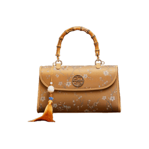 Song Brocade Silk Bamboo Handle Handbag