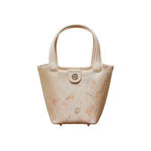 Mulberry Silk Leather Exquisite Jacquard Basket Bag