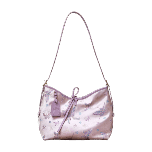 Handcraft Brocade Jacquard Purple Large-Capacity Chinoiserie Tote Bag