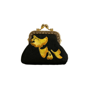 Embroidery Vintage Mini Coin Kiss Lock Purse Wallet