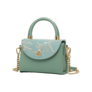 Embroidery Leather Shoulder Handbag Luxury Jacquard