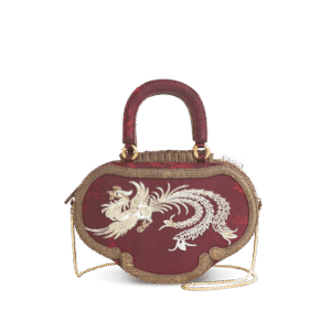 Ultra-Light Ruyi Phoenix Embroidery Handbag Recycled Fabric with Hualuo Silk 205g