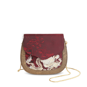 Ultra-Light Saddle Loong Embroidery Bag Recycled Fabric with Hualuo Silk 216g