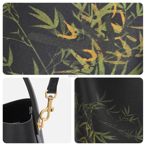 Xiangyunsha_Silk_Bamboo_Print_Crossbody_Bucket_Bag_YS120757_77 Xiangyunsha_Silk_Bamboo_Print_Crossbody_Bucket_Bag_YS120757_77
