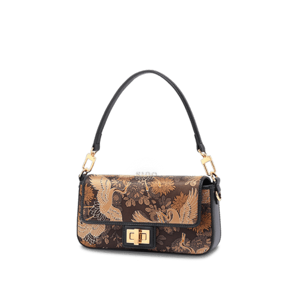 Xiangyunsha_Silk_Vintage_Crane_Print_Shoulder_Bag_YS120648_YS120648 Xiangyunsha_Silk_Vintage_Crane_Print_Shoulder_Bag_YS120648_YS120648