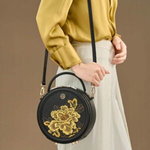 b_Embroidery_Leather_Round_Handbag_High_Luxury_Royal_Gold_Peony_P110171