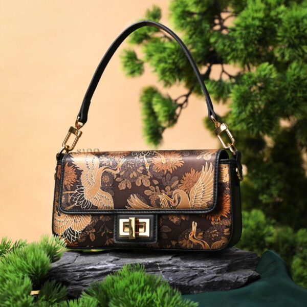 e_Xiangyunsha_Silk_Vintage_Crane_Print_Shoulder_Bag_YS120648 e_Xiangyunsha_Silk_Vintage_Crane_Print_Shoulder_Bag_YS120648