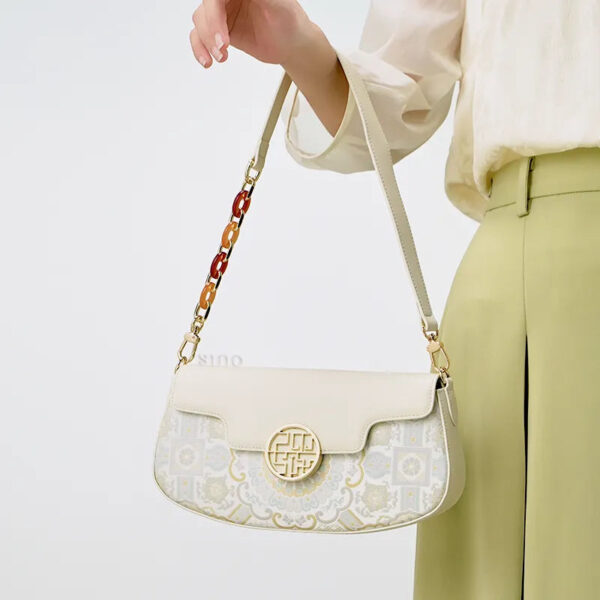 model-carrying-octagonal-brocade-bag-arm-crook model-carrying-octagonal-brocade-bag-arm-crook