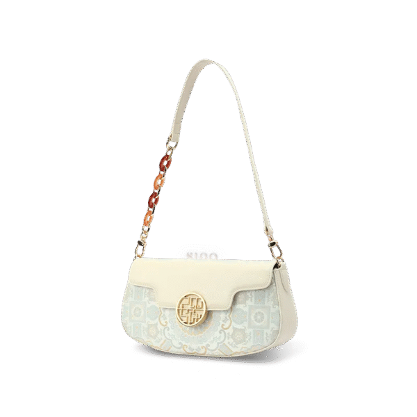 octagonal-brocade-white-shoulder-bag-side-profile octagonal-brocade-white-shoulder-bag-side-profile