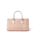 song-brocade-leather-handbag-pink-gold-dingsheng-motif-front-view