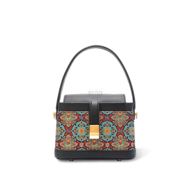song-brocade-scrolling-foliage-lotus-crossbody-bag-front song-brocade-scrolling-foliage-lotus-crossbody-bag-front