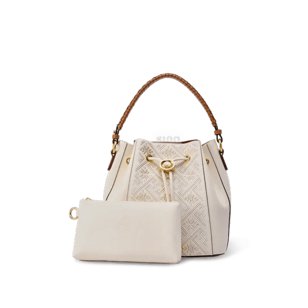 wanj-pattern-embroidered-leather-convertible-backpack-tote-front-view wanj-pattern-embroidered-leather-convertible-backpack-tote-front-view