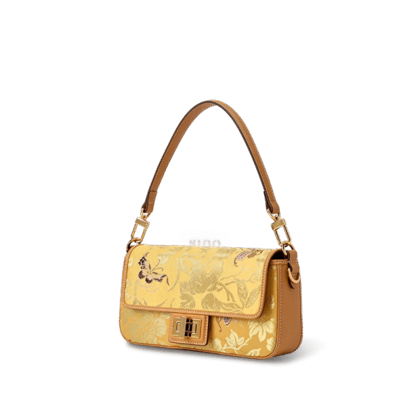 yunjin-brocade-sac-à-main-en-cuir-brodé-motif-papillon-vue-de-côté yunjin-brocade-leather-handbag-embroidered-butterfly-pattern-side-view